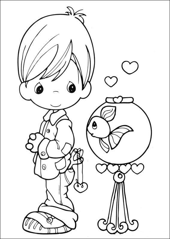 Kids-n-fun.com | 42 coloring pages of Precious moments